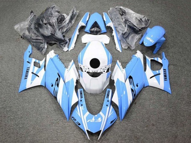 2019-2021 Yamaha YZF R3/R25 Motorcycle Fairings - White Light Blue UK
