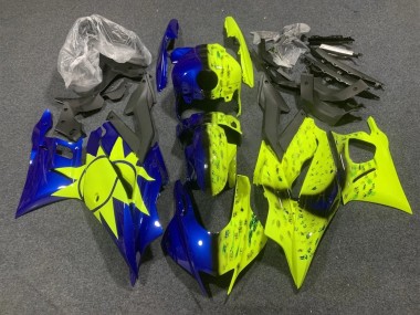 Custom 2022-2024 Yamaha YZF R3/R25 Motorcycle Fairings - Yellow Blue UK