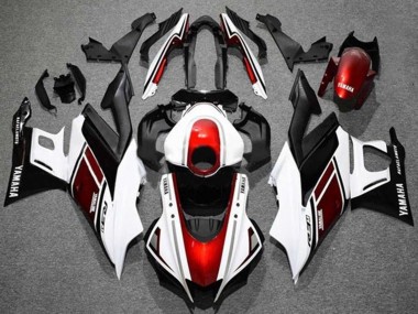 Custom 2022-2024 Yamaha YZF R3/R25 Motorcycle Fairings - White Red Black UK