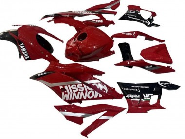 Custom 2022-2024 Yamaha YZF R3/R25 Motorcycle Fairings - Red Black Valsir UK