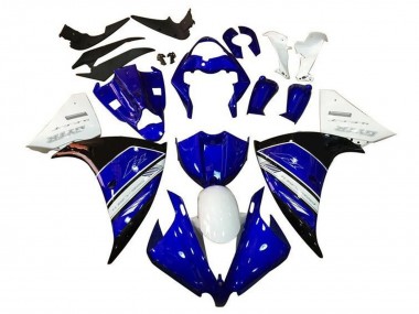 Custom 2009-2011 Yamaha YZF 1000 R1 Motorcycle Fairings - White Blue Black GYTR UK