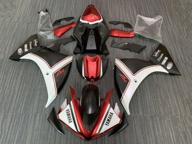 Custom 2009-2011 Yamaha YZF 1000 R1 Motorcycle Fairings - White Red Matte Black UK