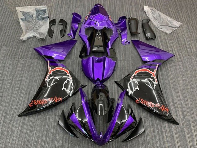 2012-2014 Yamaha YZF 1000 R1 Motorcycle Fairings - Purple Glossy Black Red Joker UK