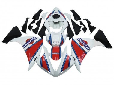 Custom 2012-2014 Yamaha YZF 1000 R1 Motorcycle Fairings - White Red Blue Martini UK