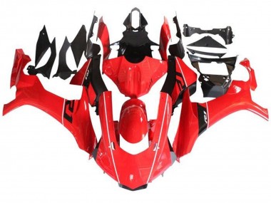 Custom 2015-2019 Yamaha YZF 1000 R1 Motorcycle Fairings - Red Black White Stripe UK