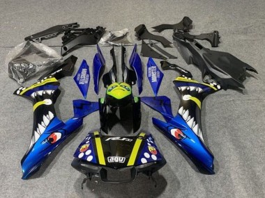Custom 2015-2019 Yamaha YZF 1000 R1 Motorcycle Fairings - Blue Yellow Black Shark UK