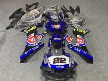 Custom 2015-2019 Yamaha YZF 1000 R1 Motorcycle Fairings - Blue White Black Red Pata 22 UK