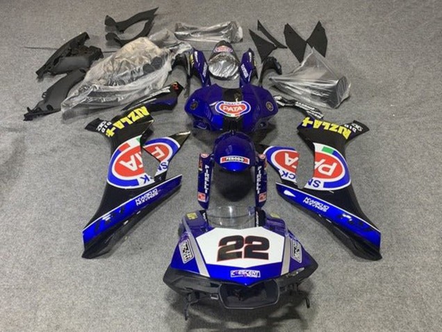 2015-2019 Yamaha YZF 1000 R1 Motorcycle Fairings - Blue White Black Red Pata 22 UK