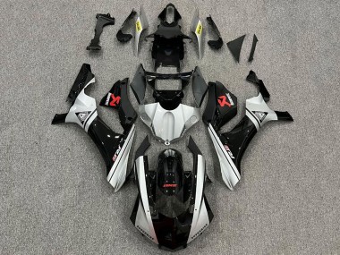 Custom 2015-2019 Yamaha YZF 1000 R1 Motorcycle Fairings - Silver Black UK