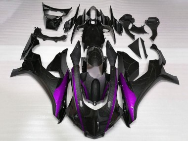 Custom 2015-2019 Yamaha YZF 1000 R1 Motorcycle Fairings - Faux Carbon Fiber Purple UK