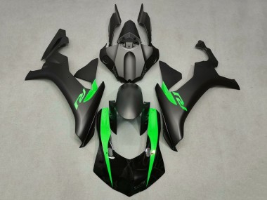 Custom 2015-2019 Yamaha YZF 1000 R1 Motorcycle Fairings - Matte Black Glossy Black Green UK