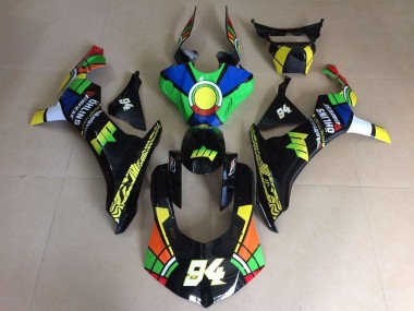 Custom 2015-2019 Yamaha YZF 1000 R1 Motorcycle Fairings - Green Blue Yellow Black Red Color Wheel 94 UK
