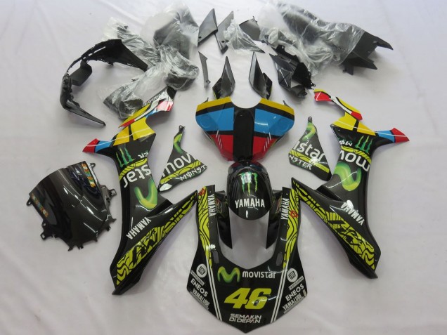 2015-2019 Yamaha YZF 1000 R1 Motorcycle Fairings - Yellow Blue Red Black Green Monster MoviStar Semakin Didepan ENEOS 46 UK