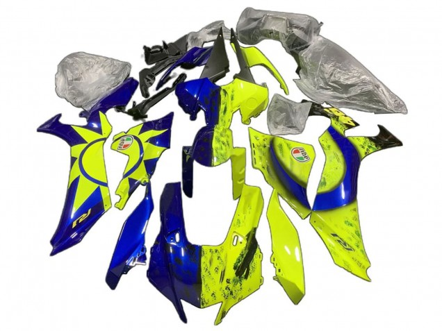 2020-2025 Yamaha YZF 1000 R1 Motorcycle Fairings - Blue Yellow Sun Moon UK