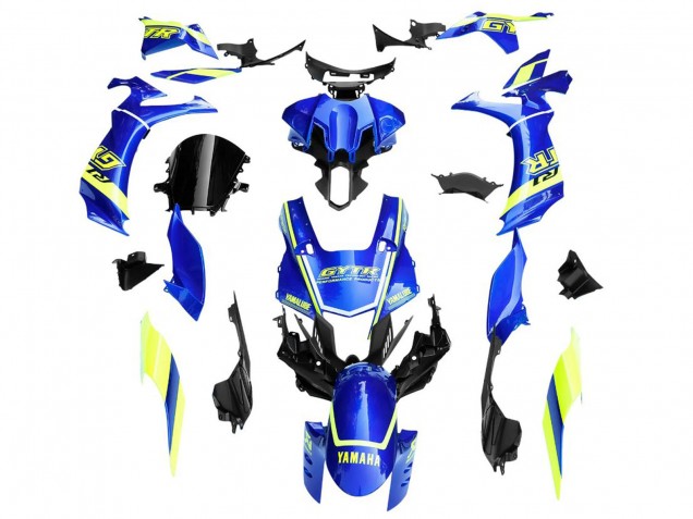 2020-2025 Yamaha YZF 1000 R1 Motorcycle Fairings - Blue Yellow White GYTR UK
