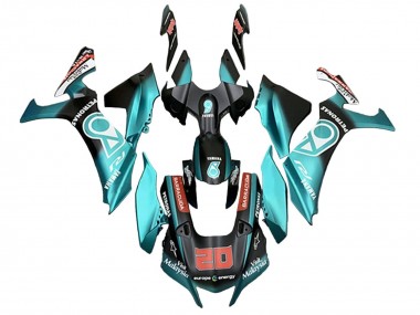 Custom 2020-2025 Yamaha YZF 1000 R1 Motorcycle Fairings - Turquoise Blue Matte Black Petronas UK