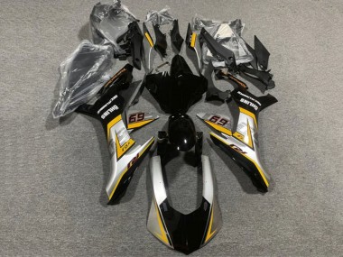 Custom 2020-2025 Yamaha YZF 1000 R1 Motorcycle Fairings - Silver Yellow Glossy Black UK