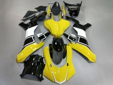 Custom 2020-2025 Yamaha YZF 1000 R1 Motorcycle Fairings - Yellow White Glossy Black UK