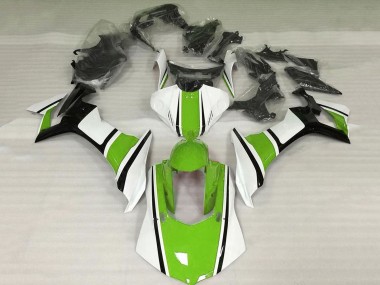 Custom 2020-2025 Yamaha YZF 1000 R1 Motorcycle Fairing - White Green Glossy Black UK