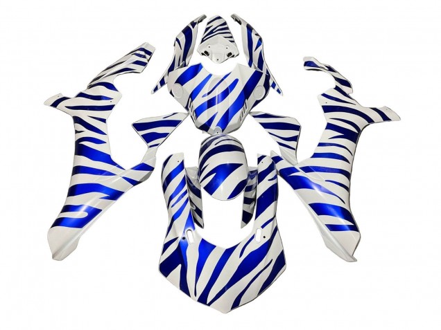 2020-2025 Yamaha YZF 1000 R1 Motorcycle Fairings - White Blue Zebra UK