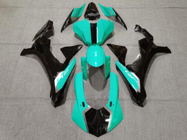 2020-2025 Yamaha YZF 1000 R1 Motorcycle Fairings - Teal Blue Glossy Black UK
