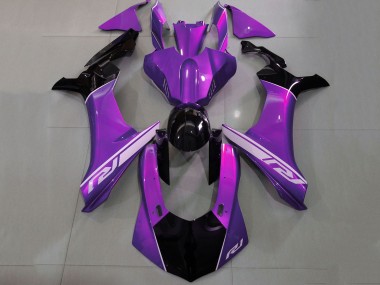 Custom 2020-2025 Yamaha YZF 1000 R1 Motorcycle Fairings - Purple Silver Glossy Black UK