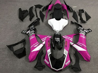 Custom 2020-2025 Yamaha YZF 1000 R1 Motorcycle Fairings - Pink White Glossy Black Sam UK