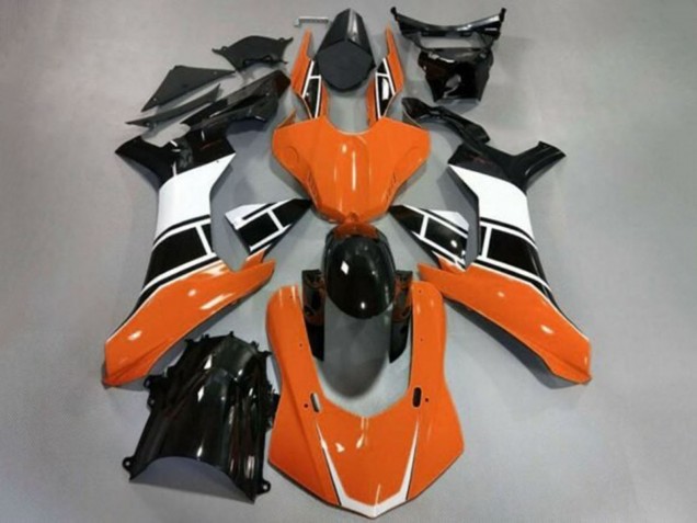2020-2025 Yamaha YZF 1000 R1 Motorcycle Fairings - Orange White Glossy Black UK