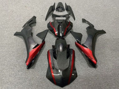Custom 2020-2025 Yamaha YZF 1000 R1 Motorcycle Fairings - Faux Carbon Fiber Red UK