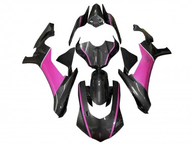 Custom 2020-2025 Yamaha YZF 1000 R1 Motorcycle Fairings - Faux Carbon Fiber Pink UK