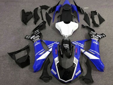 Custom 2020-2025 Yamaha YZF 1000 R1 Motorcycle Fairings - Blue White Glossy Black Sam UK