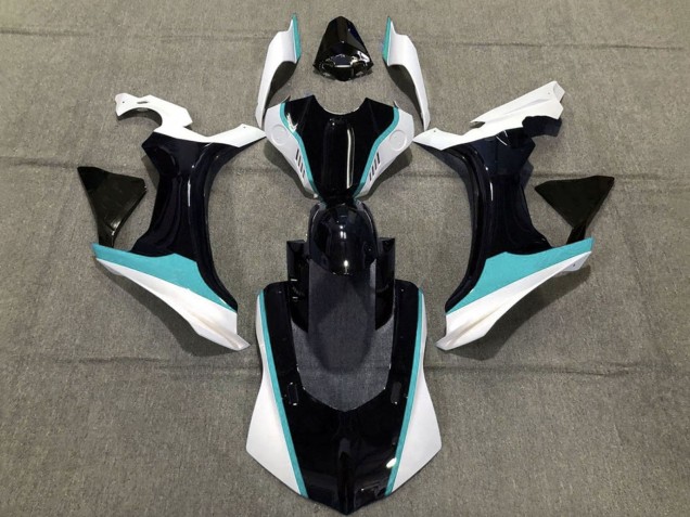 2020-2025 Yamaha YZF 1000 R1 Motorcycle Fairings - White Teal Blue Glossy Black UK
