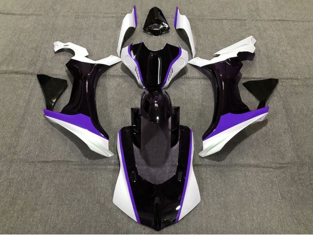 2020-2025 Yamaha YZF 1000 R1 Motorcycle Fairings - White Purple Glossy Black UK