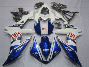 Custom 2004-2006 Yamaha YZF 1000 R1 Motorcycle Fairings - White Blue Red Fiat Motul UK