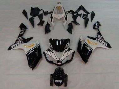 Custom 2007-2008 Yamaha YZF 1000 R1 Motorcycle Fairings - White Black Orange Dolphin UK
