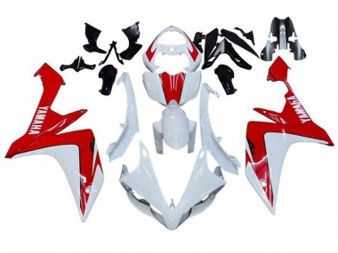 Custom 2007-2008 Yamaha YZF 1000 R1 Motorcycle Fairings - White Red UK