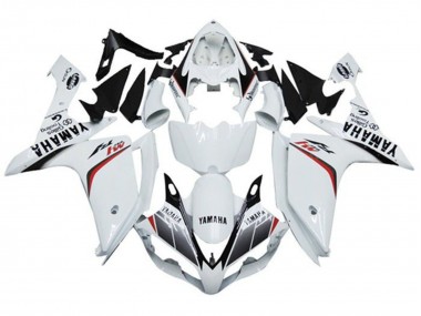Custom 2007-2008 Yamaha YZF 1000 R1 Motorcycle Fairings - White Red Black Stripe M1 UK