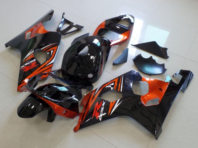 2004-2005 Suzuki GSXR 600 / GSXR 750 Motorcycle Fairings - Glossy Black Orange UK