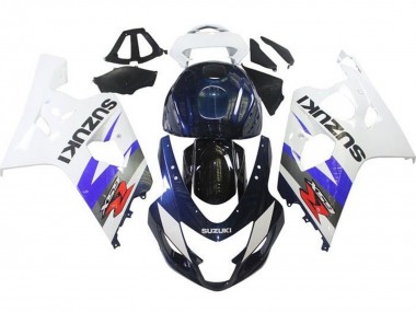 Custom 2004-2005 Suzuki GSXR 600 / GSXR 750 Motorcycle Fairings - White Blue Black Red UK