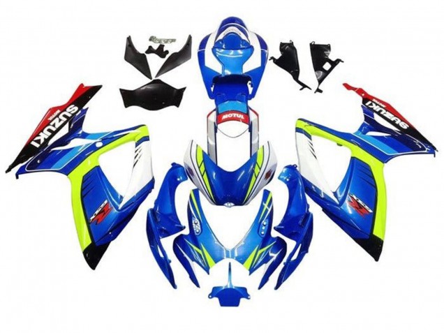 2006-2007 Suzuki GSXR 600 / GSXR 750 Motorcycle Fairings - Blue Yellow White Red UK