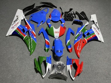 Custom 2008-2016 Yamaha YZF R6 Motorcycle Fairings - White Blue Green Red Fiat Dunlop Motul Michelin UK