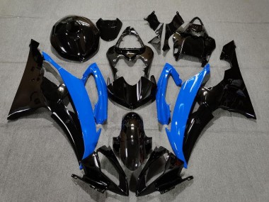 Custom 2008-2016 Yamaha YZF R6 Motorcycle Fairings - Blue Glossy Black UK