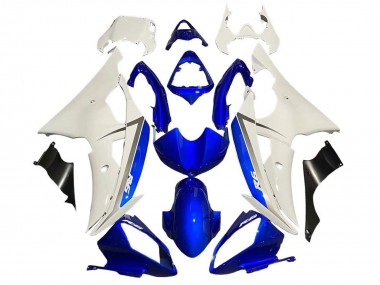 Custom 2008-2016 Yamaha YZF R6 Motorcycle Fairing - White Blue Black UK