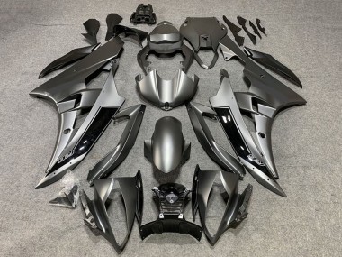 Custom 2008-2016 Yamaha YZF R6 Motorcycle Fairings - Matte Grey Glossy Black UK