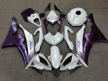 Custom 2008-2016 Yamaha YZF R6 Motorcycle Fairing - White Purple UK
