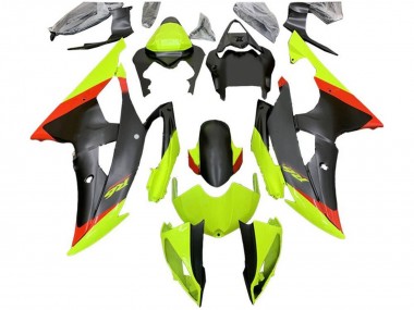 Custom 2008-2016 Yamaha YZF R6 Motorcycle Fairings - Green Red Matte Black UK