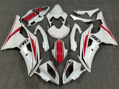Custom 2008-2016 Yamaha YZF R6 Bike Fairings - Pearl White Red UK