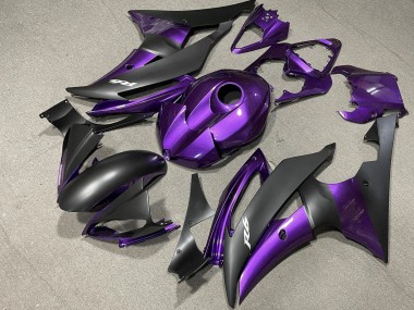 Custom 2008-2016 Yamaha YZF R6 Motorcycle Fairing - Purple Matte Black UK