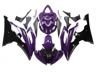 Custom 2008-2016 Yamaha YZF R6 Motorcycle Fairings - Purple Glossy Black UK