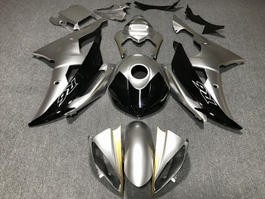 Custom 2008-2016 Yamaha YZF R6 Motorcycle Fairings - Silver Gold Black UK